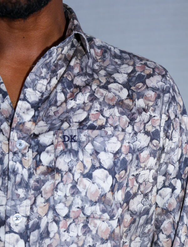 DIGITAL SATIN SMALL PINK SHADE FLORAL SHIRT