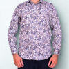 DIGITAL SATIN SMALL PINK SHADE FLORAL SHIRT