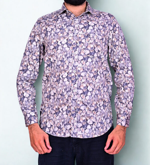 DIGITAL SATIN SMALL PINK SHADE FLORAL SHIRT