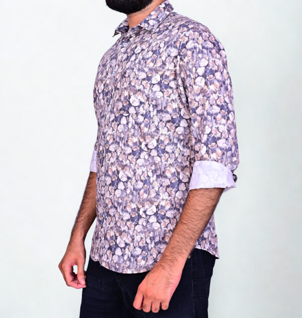 DIGITAL SATIN SMALL PINK SHADE FLORAL SHIRT