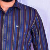 GIZA TWILL WITH BLUE BLACK STRIP SHIRT