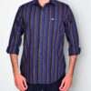 GIZA TWILL WITH BLUE BLACK STRIP SHIRT