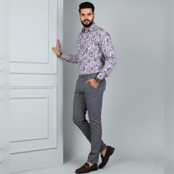 DIGITAL SATIN SMALL PINK SHADE FLORAL SHIRT