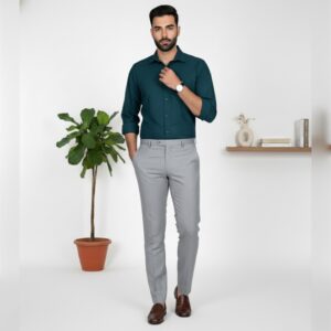 DOBBY EXTRA FINE GREEN SHIRT